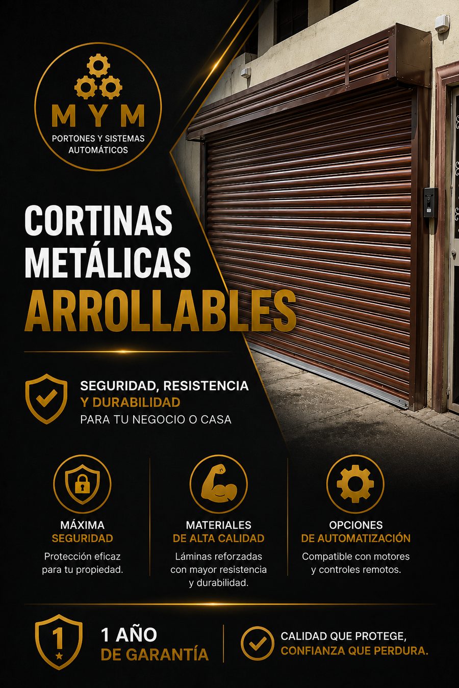 Cortina metálica de local comercial